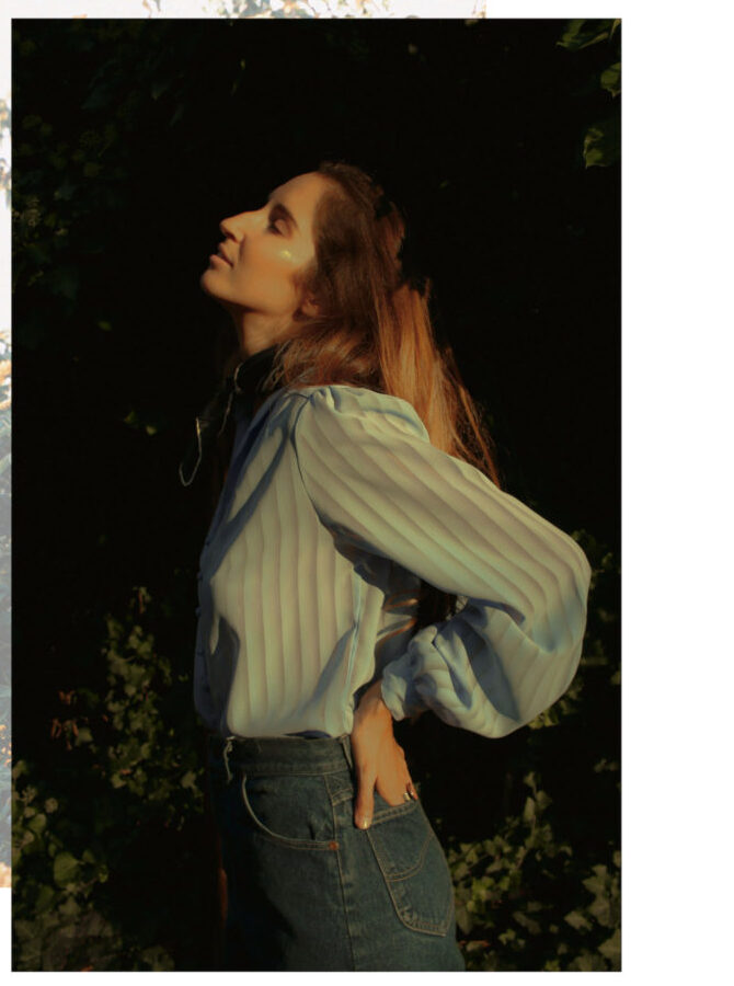 Bluebell Pleated Blouse — vintage 1970s